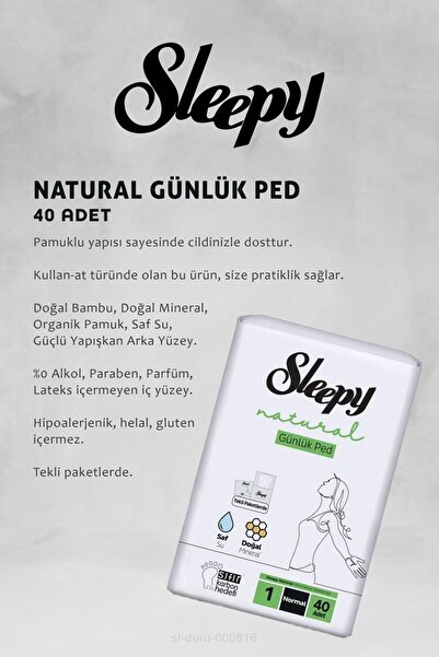 Sleepy 7 AL 6 ÖDE Sleepy Natural Ultra Normal Hijyenik Ped 24 Adet ve 40'lı Günlük Ped