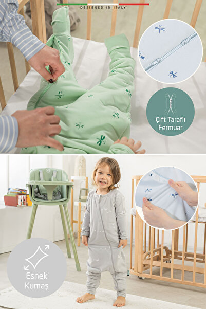 Elele EleleLife Dolgulu Çoçuk/Bebek Uyku Tulumu 2.7 Tog Pudra Pato