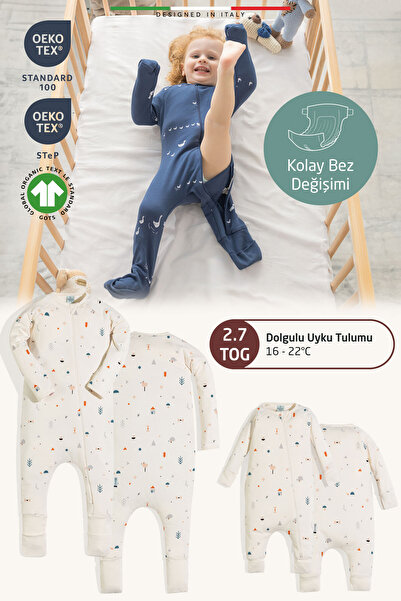 Elele EleleLife Dolgulu Çoçuk/Bebek Uyku Tulumu 2.7 Tog Krem Mono