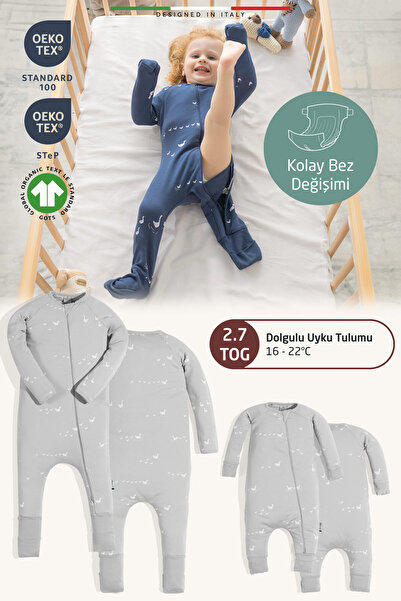 Elele EleleLife Dolgulu Çoçuk/Bebek Uyku Tulumu 2.7 Tog Gri Pato