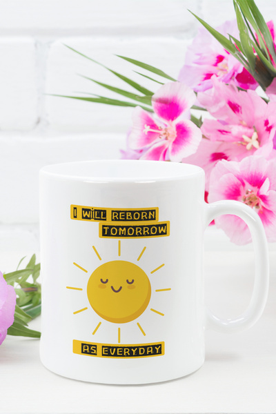 qoeuyl boutique I Will Reborn Tomorrow As Every Written Sun Printed Motivatio...