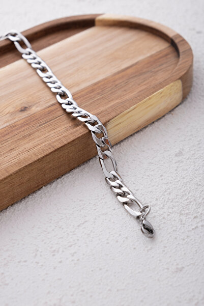 ByFlorya Jewelry خلخال سلسلة فيجارو - 6 مم 22 سم 4 سم - للكتابة على البحر، للاستخدام اليومي، خلخال مضاد للتشويه