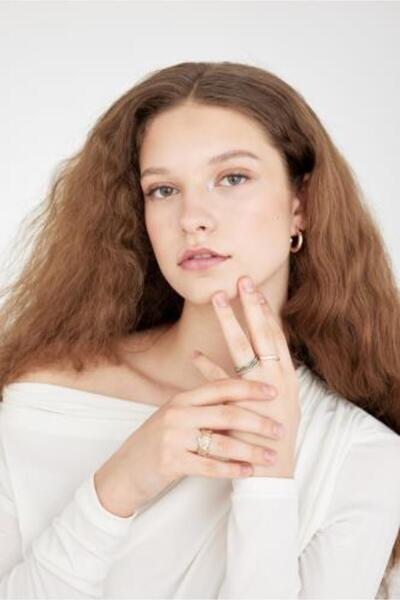 DeFacto Γυναικείο χρυσό δαχτυλίδι 5 τεμαχίων C7217axns