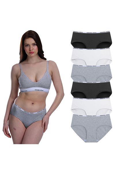 GIORGINA FERRI Lycra Box of 6 Premium Daily Use Bato Panties Amelia G-008 A