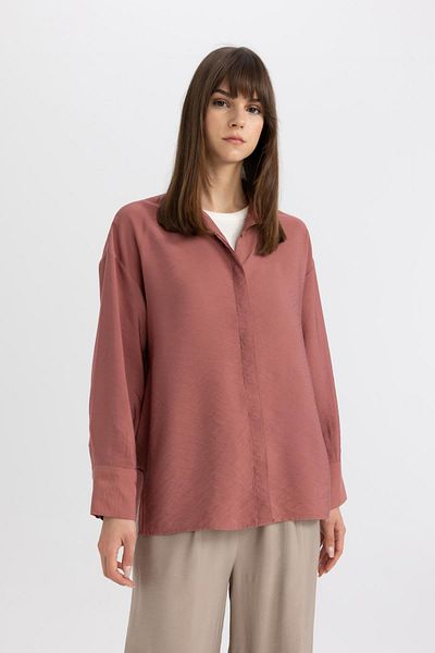 DeFacto Relax Fit Langarmhemd Tunika B9833AX24SM