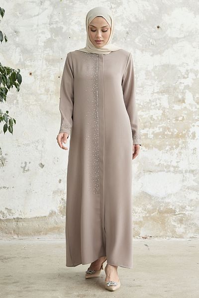 InStyle Ferace brodat cu piatra din dreapta - bej