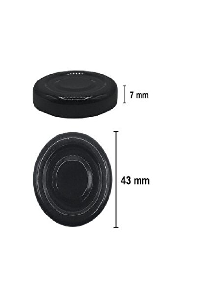 LİZYA BABY Mini-small 40 Cc Glass Jar Specimen, Food, Jam, Honey, Wedding And Henna Confectionery Black Jar With Lid