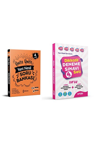 Artıbir Yayınları 4.Sınıf Ünite Ünite Yeni Nesil Soru Bankası + Dikkatli Dene...