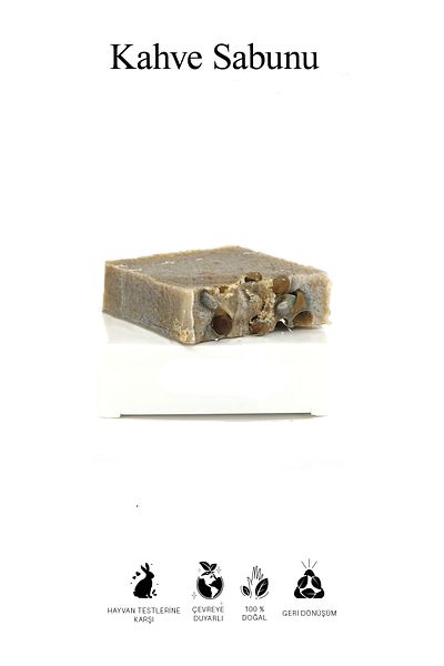 bhava cosmetics Turkish Coffee Flavored Natural Handmade Coffee Soap with Peeling Effect