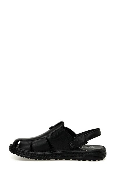 Polaris 107397 Черни мъжки ортопедични сандали от естествена кожа