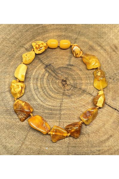 Kotryna Drop Amber Free Cut Special Color Adult Bracelet