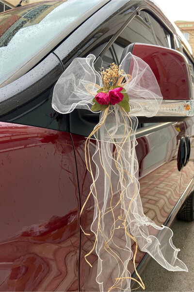 ecrin tuhafiye hobi 10 Adet Düğün Arabası Süsü Gelin Arabası Konvoy Süsü & Bo...