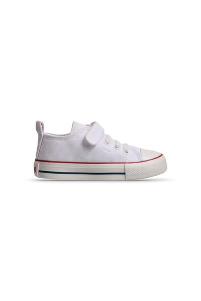 MP ONE Ecoflex Kids Tenis alb cu velcro pentru copii