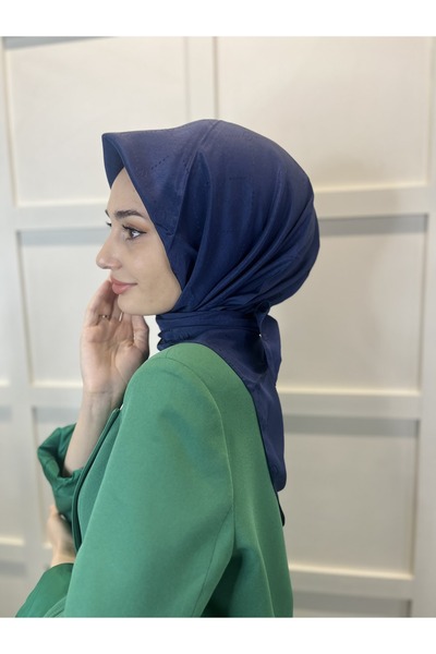 PİRAMİT Шарф з жакардовим монограмою, пірамідальна монограма, шарф з візерунком синього кольору 01009