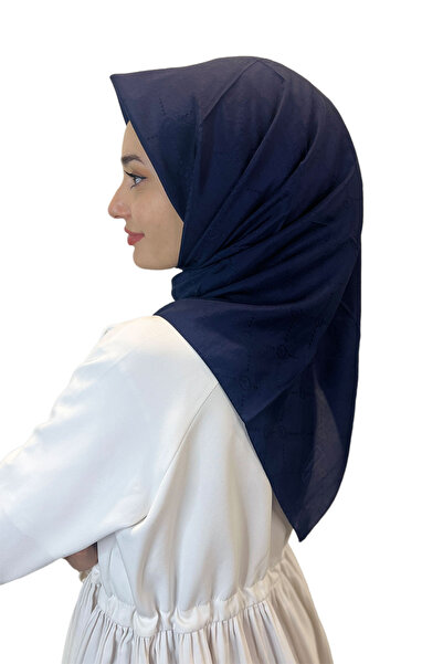 PİRAMİT Κασκόλ Jacquard Monogram, Μονόγραμμα Πυραμίδας, Κασκόλ με σχέδιο σκούρο μπλε ναυτικό 01009