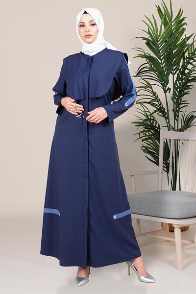 Beyza Navy Blue Bafra Ferace 3717 - Λεπτομέρεια αλυσίδας