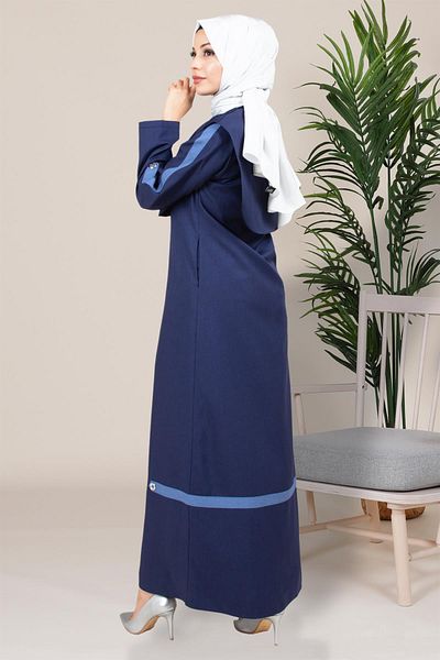 Beyza Navy Blue Bafra Ferace 3717 - Λεπτομέρεια αλυσίδας