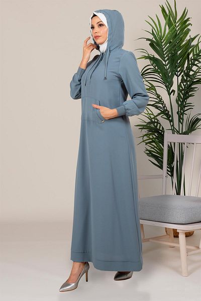 Beyza Αθλητικό Ρούχο Hijab με κουκούλα μέντας - Sweet 5219