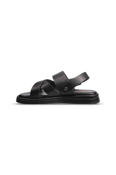 M.P. MP Cross Strap Men's BLACK Daily Sandals