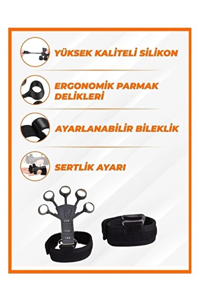 Genel Markalar Siyah El Ve Bilek Geliştirici Kavrama Güçlendirici Damar Belirginleştirici Parmak Egzersiz Aleti Gr