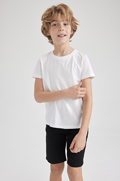 DeFacto Μπλουζάκι με κοντό μανίκι για αγόρι με κανονική εφαρμογή λαιμόκοψη K1687a623sm