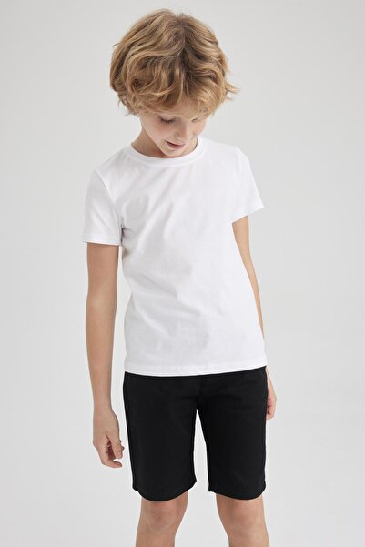 DeFacto Μπλουζάκι με κοντό μανίκι για αγόρι με κανονική εφαρμογή λαιμόκοψη K1687a623sm