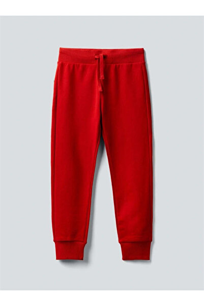 Benetton بنطلون رياضي للأولاد - أحمر