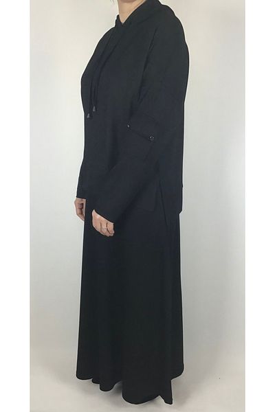ECE GİYİM Women's Crystal Two Thread Tunic - Arkady Long, Short Hoodie, Elastic Waist, Flounce Set