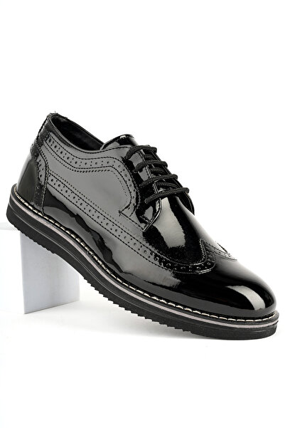 Freemax Чоловічі туфлі Оксфорд Чоловічі туфлі Freemax1118 лакована шкіра чорний