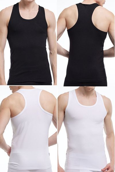 BSM Men's Black-White 2-Piece Soft Modal Sports Athlete Set