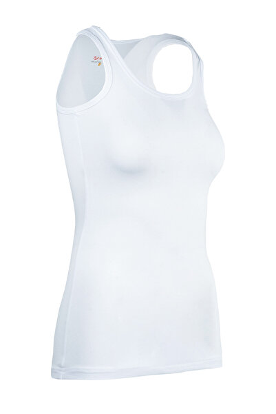 BSM Women's Modal White Thick Strap Long Tank Top 45603