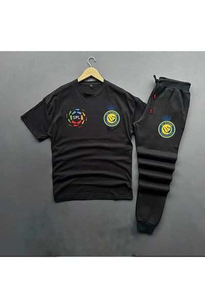 Pisa Art Al-Nassr Saudi Arabia Pro League Half Zipper Sweatpants Combination