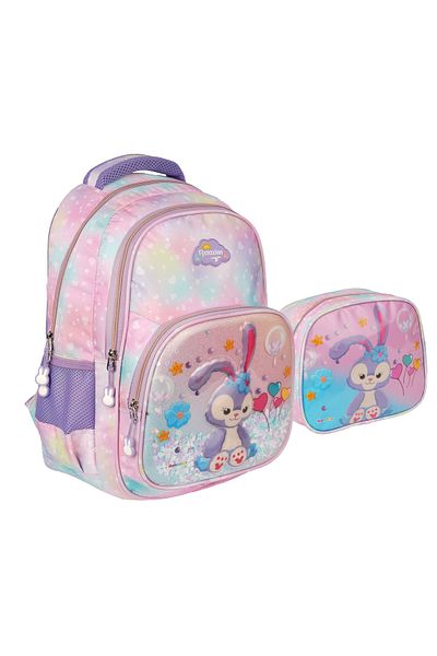 RKY SERENITY Relaxion New Season Rabbit Figurad Rucsac pentru școală primară Lunch Box Suport stilou Set triplu