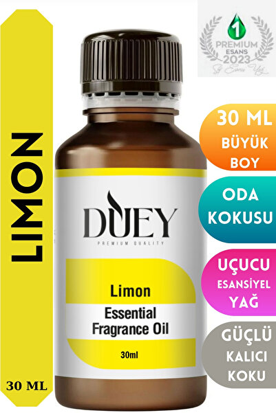 DUEY Limon Uçucu Yağ 30ML Buhurdanlık Yağı Difüzör Esansı Oda Kokusu Esansı H...