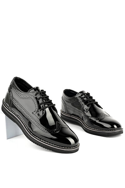 Freemax Чоловічі туфлі Оксфорд Чоловічі туфлі Freemax1118 лакована шкіра чорний