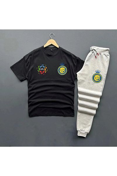 Pisa Art Al-Nassr Saudi Arabia Pro League Half Zipper Sweatpants Combination