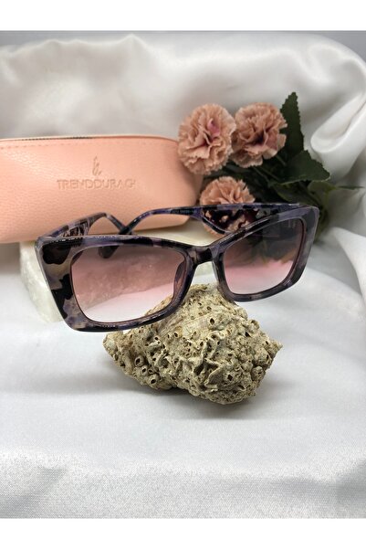 Di Caprio Keds Cat Eye Purple Patterned Women Sunglasses