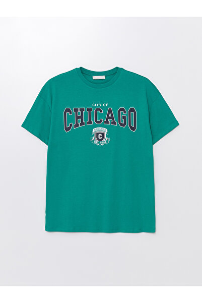 LC Waikiki Oversize Γυναικείο T-Shirt - Crew Neck, Printed, Κοντό μανίκι