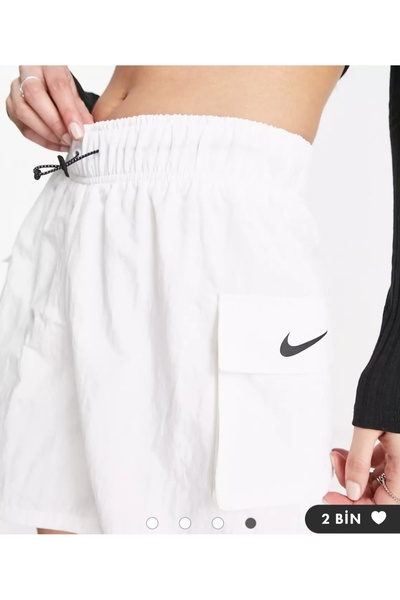 Nike Sportswear Essential Dokuma Yüksek Bel Kadın Şort DM6247-104