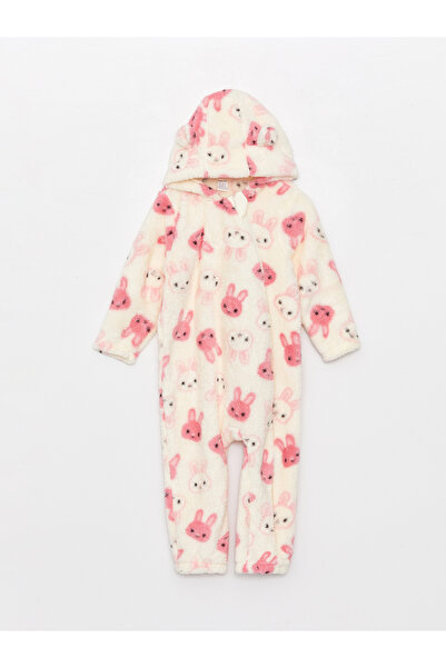 LC Waikiki Kapüşonlu Uzun Kollu Kız Bebek Pelüş Tulum