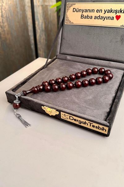 dergah tesbih Fire Amber Efe Prayer Beads Silver Design