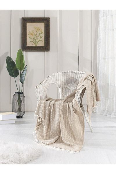 Dolce Bonita Home Wool-Cotton Blended Tv Blanket 130X170 Bohemian
