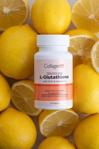 Collagen Forte Platinum إل-جلوتاثيون، حمض الهيالورونيك وفيتامين سي