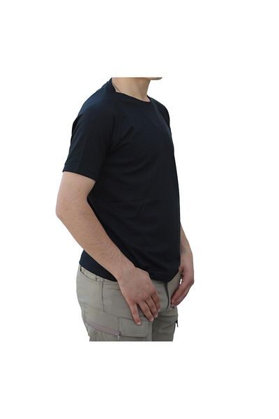 Akıncılar Outdoor AKN de bază 1 Tricou din bumbac pieptănat negru de calitate