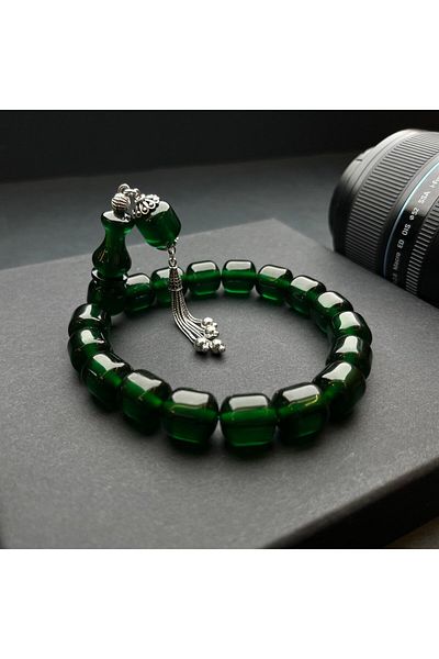 dergah tesbih Efe Mascot Silver Tasseled Wrist Rosary - Fire-I Squeeze