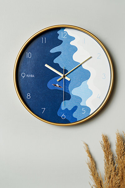 Muyika Design Muyika İniziare Sandal Gerçek Cam 30 cm Sessiz Mekanizma Duvar ...