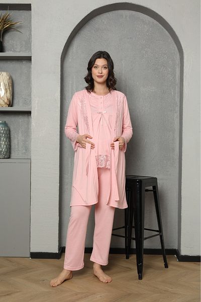 Ladytime Maternity & Pregnant Nightgown Dressing Gown Set 1037