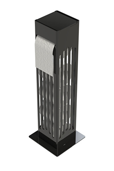 Genaks Premium Tasarım tuvalet kağıtlığı, yerden ayaklı, 1 kullanım+ 4 yedekl...