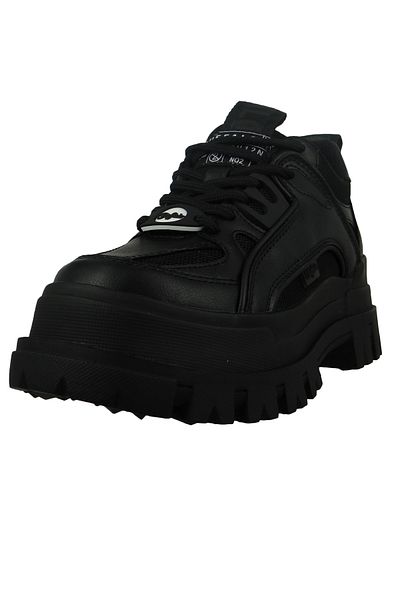 Buffalo Aspha HYB 1622107   Damen Sportliche Schwarz Halbschuhe – Textil/Synthetik, perfekte Passform