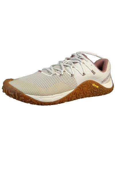 Merrell Damen Halbschuhe Wanderschuhe Trail Glove 7 Barefoot J067710 Weiß Chalk/Gum Textil/Synthetik mit V